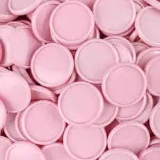 Kit com 12 Discos Rosa Pastel Grande e 2 Elásticos Pop Disc Inteligente