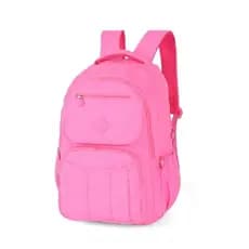 Mochila Escolar Juvenil Luxcel Adv Crinkle Poliéster 18" - Rosa