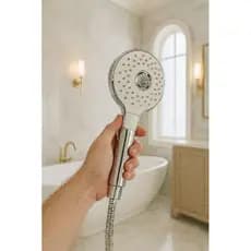Chuveirinho de Luxo Cromado com Jato Multifunção e Botão – ABS Resistente 26x12cm