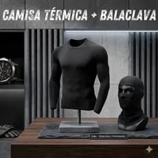 KIT Touca Ninja Balaclava Toca UV 50+Térmica Kit com Camisa Térmica