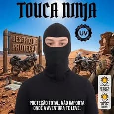Máscara Balaclava Touca Ninja Toca protecao Solar Térmica Motoqueiro Motoboy UV+50