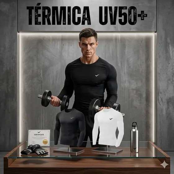 CAMISA TERMICA MASCULINA PROTEÇÃO UV FATOR 50+ FENIX  UNISSEX