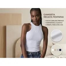 REGATA CANELADA FEMININA RIBANA AMERICANA