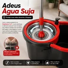 Mop Giratório com Balde Roda Refil Extra Profissional