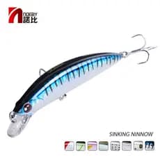 NOEBY Fundição De Longa Distância 90mm 28g Iscas Artificiais Para Pesca Afundando Minnow Equipamento De NBL9450
