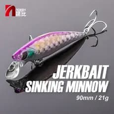 Noeby New Chegada 9cm 21g Afundando Iscas De Minhoca Artificial Spinning Fishing Lure Wobblers NBL9496