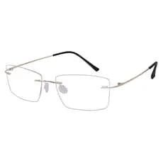 Óculos Feminino Sem Aro Balgriff Sem Grau Retangular Titanium Casual  Dourado Isabela Dias 1274