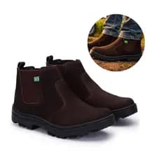Botina Bota Estilo New Holland Segurança Couro Biqueira Reforçada Sola Costurada Antiderrapante