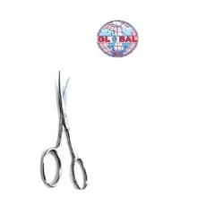 01 TESOURA GLOBAL CURVA 3,5' INOX REF 003