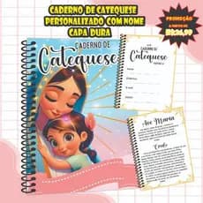 CADERNO DE CATEQUESE (CAPA DURA + NOME)