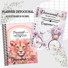 Planner Devocional, Caderno devocional, Meu Plano com Deus (Capa dura com Nome)