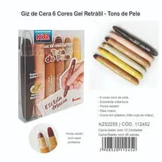 Giz de Cera em Gel Retrátil Kaz - Tons de Pele