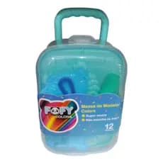 MASSINHA DE MODELAR 12 UNIDADES - COM KIT DE FORMINHAS'