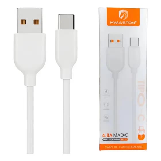 Cabo de celular Tipo C 5A Carregamento Rápido  Trançado USB TIPO C Transferência de Dados