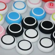 Par de Grip de Silicone para analógicos de controles de XBOX One, 360, PS3, PS4, PS5 e Switch 2 Ótima Qualidade