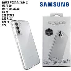 Case Space Original Samsung Galaxy Collection Clear Premium Linha S20 S21FE S22 Plus Ultra