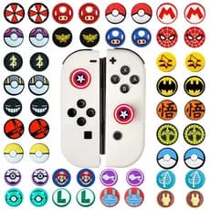 (B) Par thumb grip capa analogico joycon nintendo switch lite ou padrão borrachinha Joy con