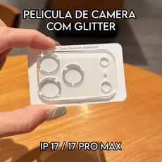 Pelicula de Camera Colorida Glitter Para iPhone 17 e 17 PRO MAX, Ótima Qualidade de Proteção e Estilo