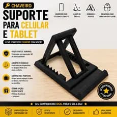 Suporte Dobrável para Celular e Tablet – Ajustável e Portátil
