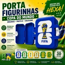 Porta Figurinhas Copa do Mundo em Impressão 3D | Estojo para Figuras da Copa