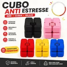 Cubo Infinito Anti Estresse Fidget Toy Articulado | Relaxante Sensorial em 3D
