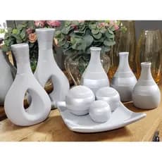 Kit 9 Peças enfeites para rack sala decoracao mesa vasos decorativos vasinhos cores fosco acabamento