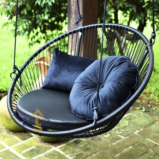 KIT Cadeira de balanço + Assento + Corda Balanço Suspensa decoração jardim moveis area externa