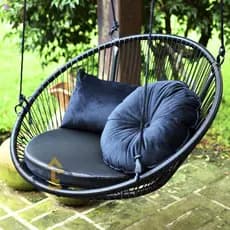 KIT Cadeira de balanço + Assento + Corda Balanço Suspensa decoração jardim moveis area externa