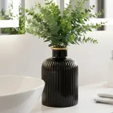 Vaso Decorativo  ceramica 18x11 acabamento impecável  sofisticação decoração sala quarto escritórios