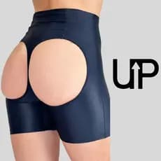 Calcinha Short Levanta Empina Bumbum Efeito Natural Sem Bojo Poliamaida