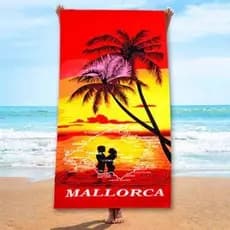 Toalha de Praia Gigante Estampada 140cm x 70cm 100% Poliéster Toalhas de Banho