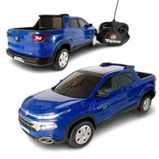 Carrinho Miniatura De Controle Bateria Recarregável Fiat Toro Pick-up Licenciado Oficial