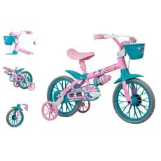 Bicicleta Aro 12 Charm Criança Bike Rosa Cestinha Infantil 2+Anos