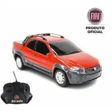 Carrinho de Controle Remoto Pick-up Fiat Strada Vermelho Alpine - Licenciado Oficial