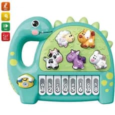 Teclado Dino Educativo Musical com Luzes e Sons – DM Toys