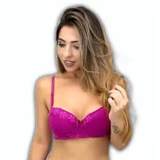Sutiã com Bojo Soutien Basico Sutian de Renda Boa sustentação 0209