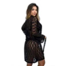 Robe Luxo todo renda Roupão Feminino -  Robbie – Hobby - 0301