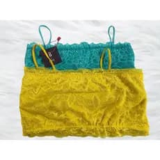 KIT 2 SUTIÃ Top Faixa SEM bojo Soutien renda DOIS sutian