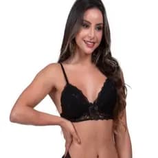 Sutiã sem Bojo de Renda Top de Renda com forro Soutien Sutian Sutia 0119
