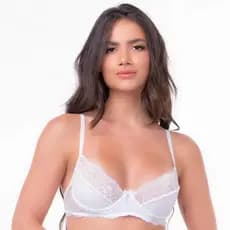 Sutiã de Renda Sensual Sem bojo COM aro Forro de Algodão Conforto e Sustentação