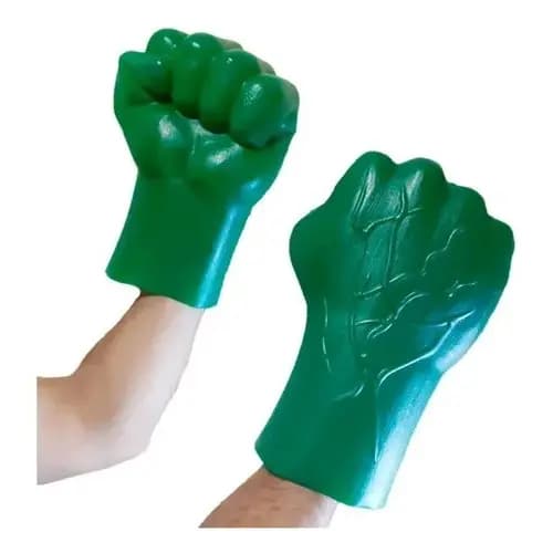 Par De Luvas De Plástico Do Hulk Envio Imediato !