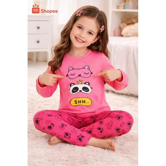 Conjuntos Pijamas Glow "Brilha no Escuro" CONFORTO + ESTILO + Feminino Estampa Dinossauro, Ovelhas, Máscaras e Unicórnio