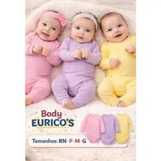 Conjuntos Kit Bory + Calça Kit com Três conjuntos Menino/Menina BODY BEBÊ, MODA BEBÊ, BODY 100% ALGODÃO
