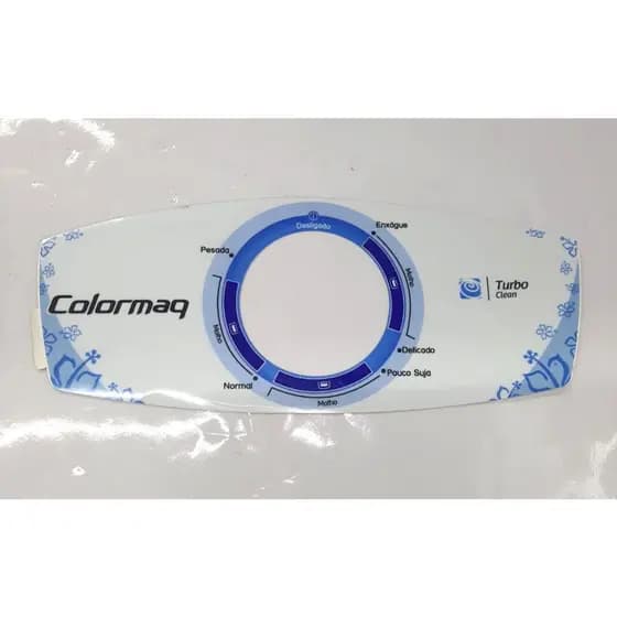 Etiqueta Adesiva Colormaq Turbo Clean - Para Painel com 1 e 2 Botões - Original
