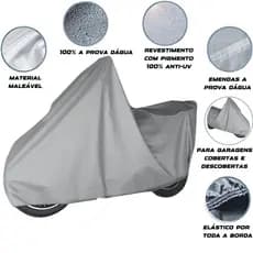 Capa Pra Cobrir Moto Impermeável Forrada e Sem Forro Anti UV e Chuva