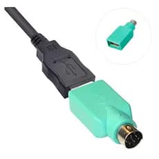 Adaptador Usb Mouse Teclado Plugue Conversor Modelo PC Antigo Ps2 Mini-Din
