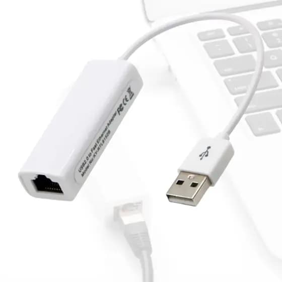 Adaptador Conversor Placa de Rede Externa USB Cabo Ethernet Lan Conectar Internet Notebook