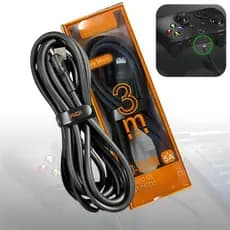 Cabo Controle Xbox One 3m Carregador Turbo Usb 3.0 Reforçado Manete Carga Rápida Grande 3 Metros