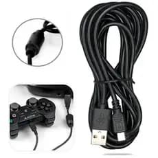 Cabo Carregador Controle PS3 3 Metros USB Turbo Manente Play3 Grande Comprido 3m