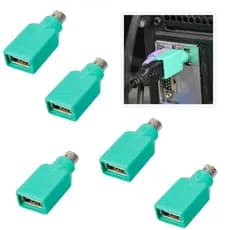 Kit 5 Adaptador Usb Mouse Teclado Plug Conversor Modelo PC Plugue Antigo Ps2 Mini-Din